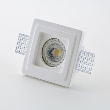 Faretto in gesso ISYLUCE quadrato mm100 x 100 con zoccolo GU10 Isyluce Lampade in gesso